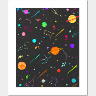 Colorful space Posters and Art